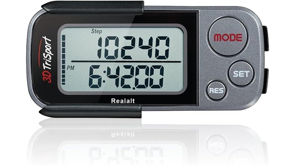 3d pedometer with clip