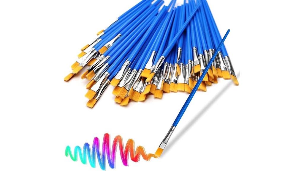 acrylic and watercolor brushes