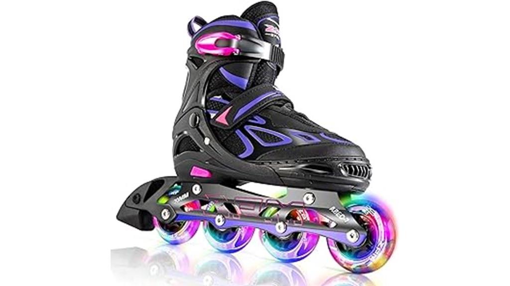 adjustable flashing inline skates