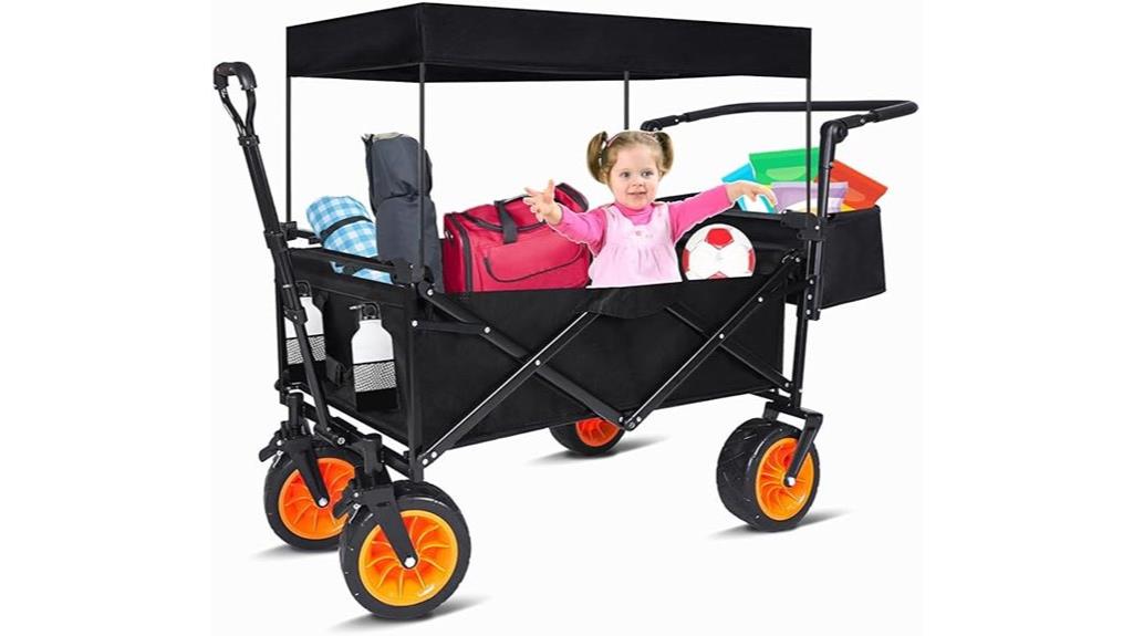 adjustable handle stroller wagon