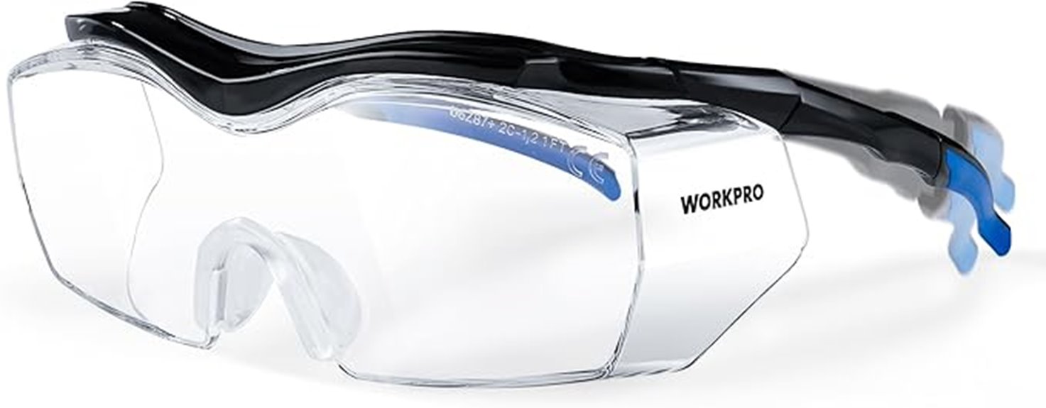 adjustable temple safety glasses