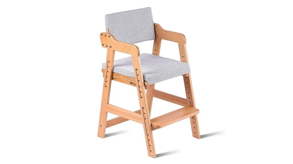 adjustable wooden high chair