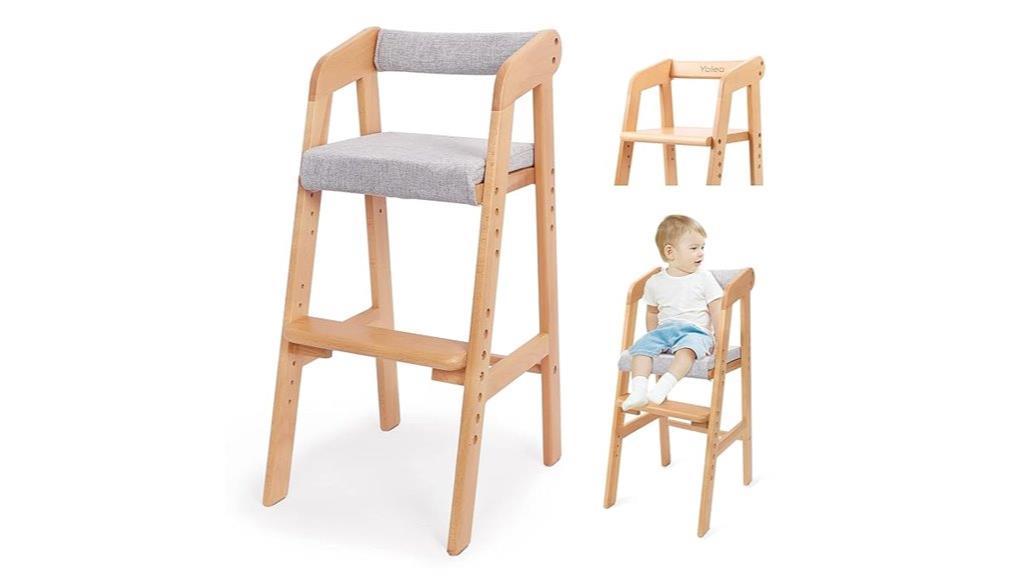 adjustable wooden toddler chair