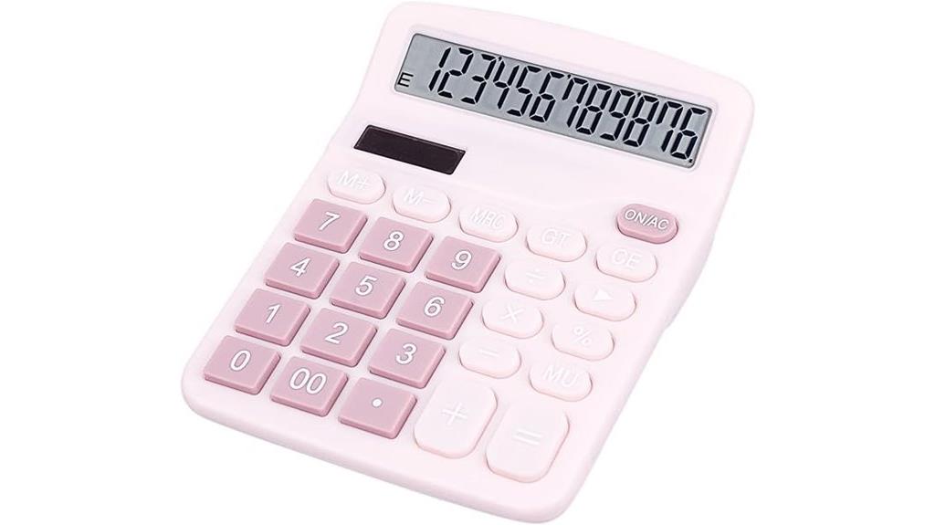 adorable pink calculator design