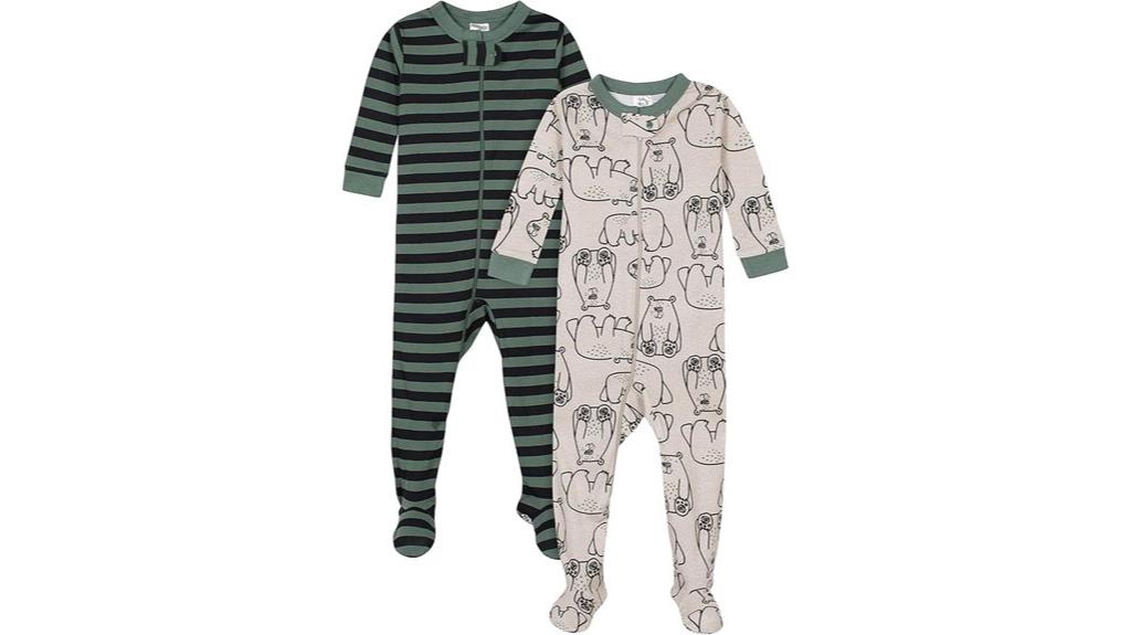 baby boys footed pajamas