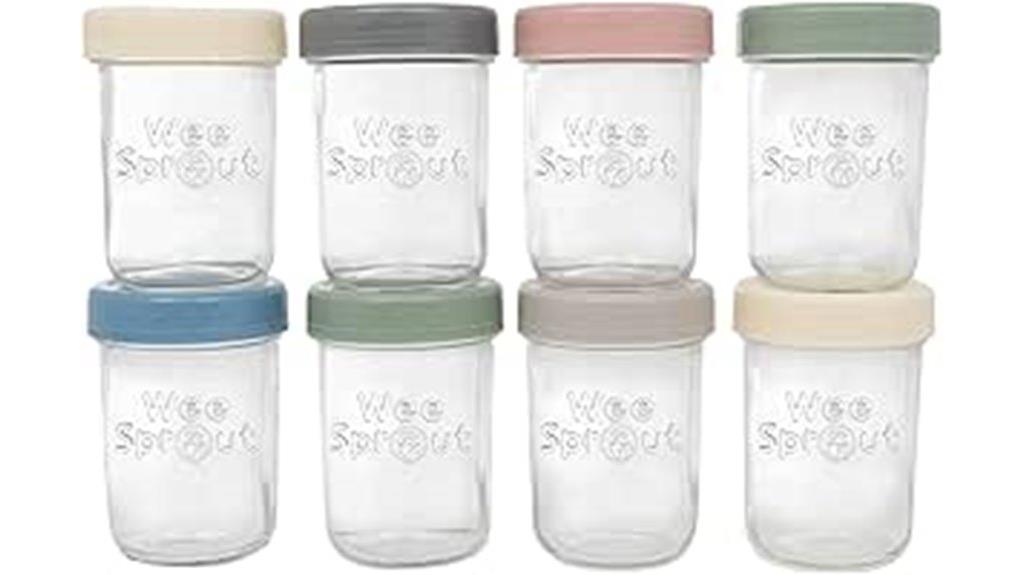baby food storage jars
