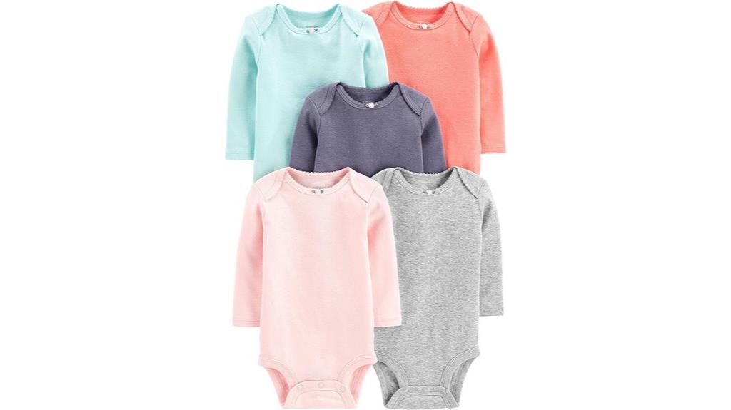 baby girls long sleeve bodysuits
