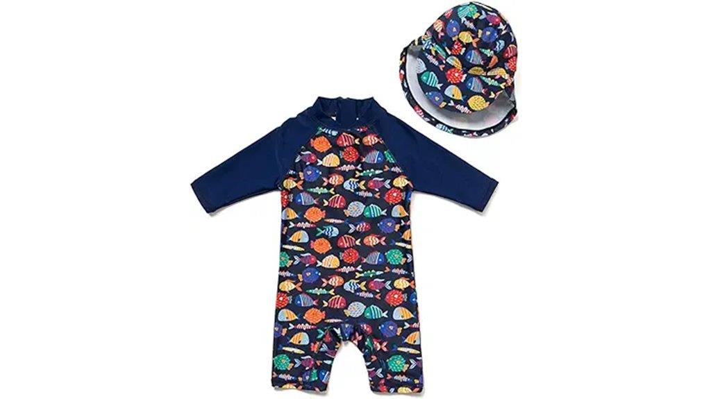 baby swimsuit with hat