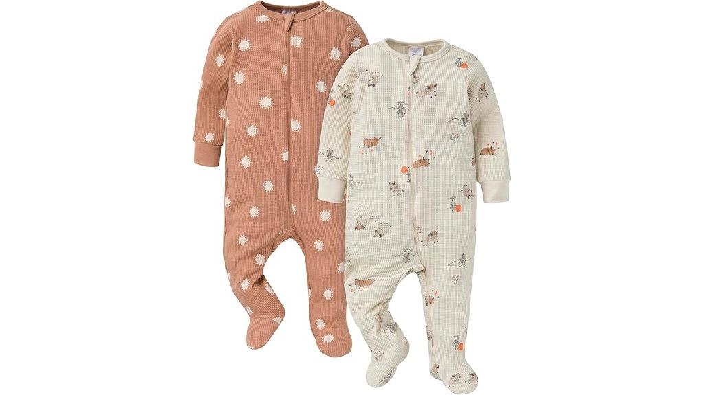 baby thermal footed sleepwear