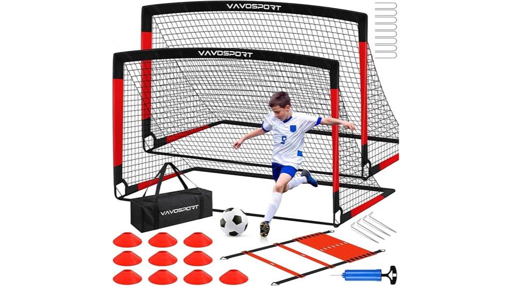 backyard soccer goals set