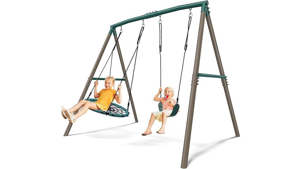 backyard tall swing set