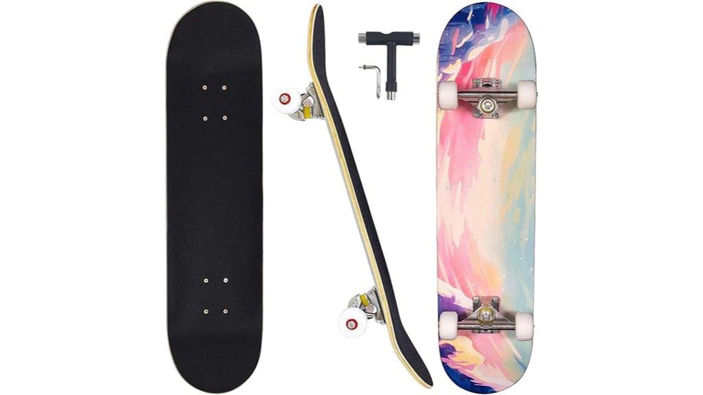 beginner friendly 31 inch skateboard