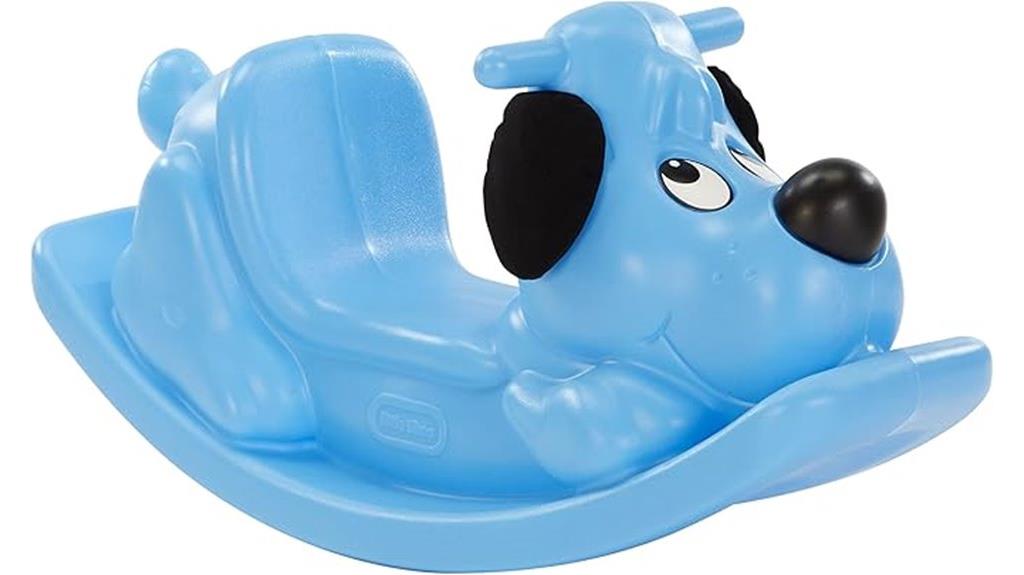 blue small rocking puppy