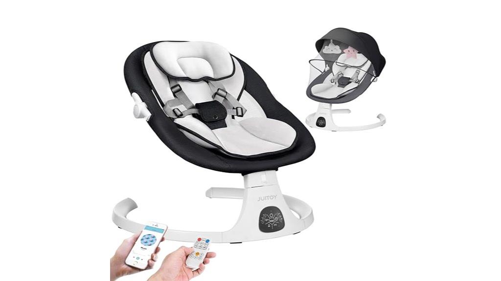 bluetooth baby swing features