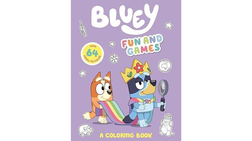 bluey themed coloring activities