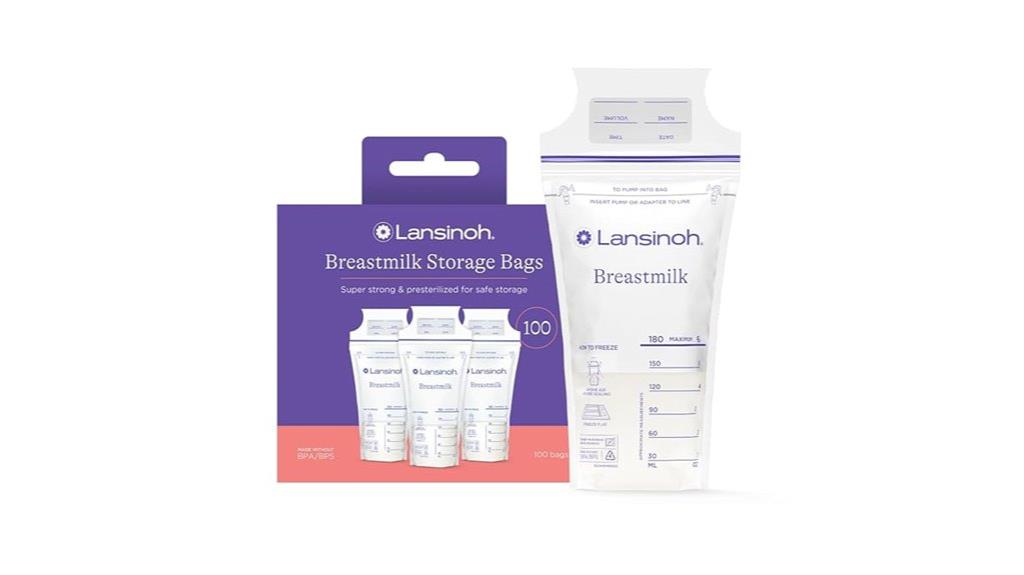 breastmilk storage bags count