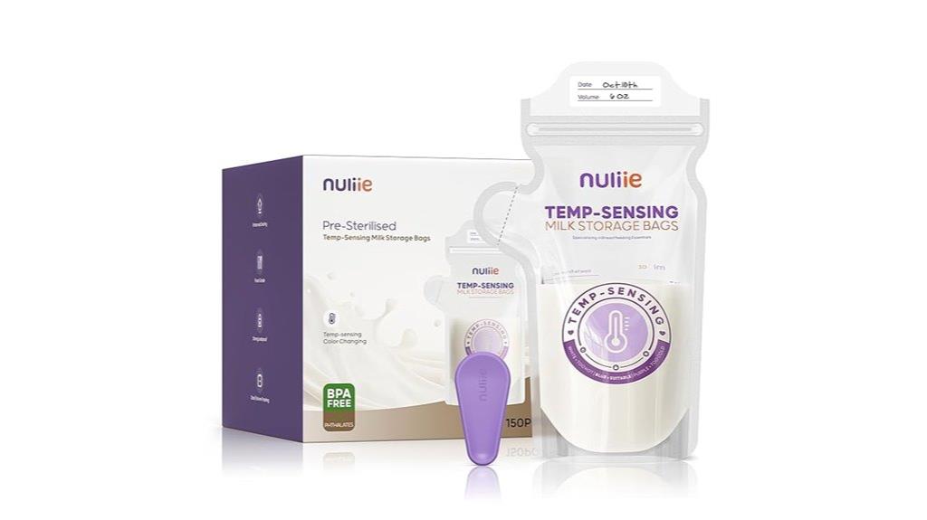 breastmilk storage temperature bags