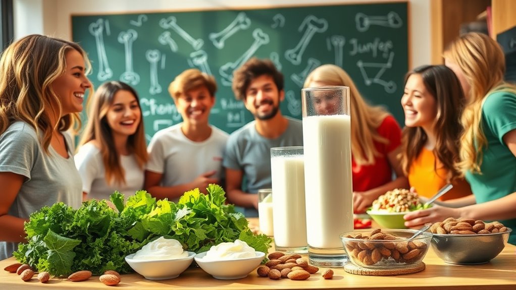 calcium strengthens bone health