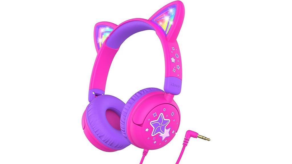 cat ear headphones with lights