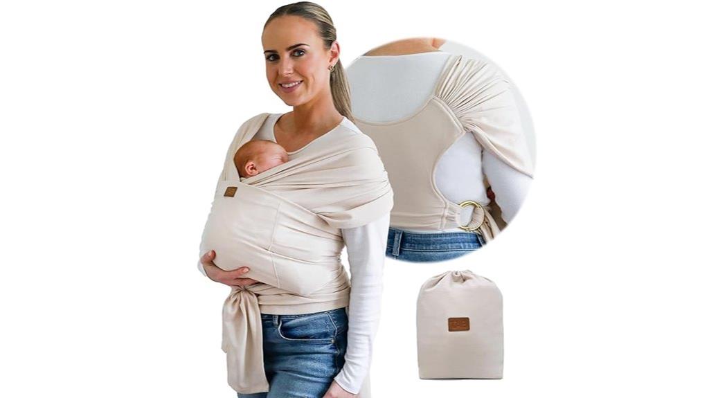 chic neutral toned baby wrap