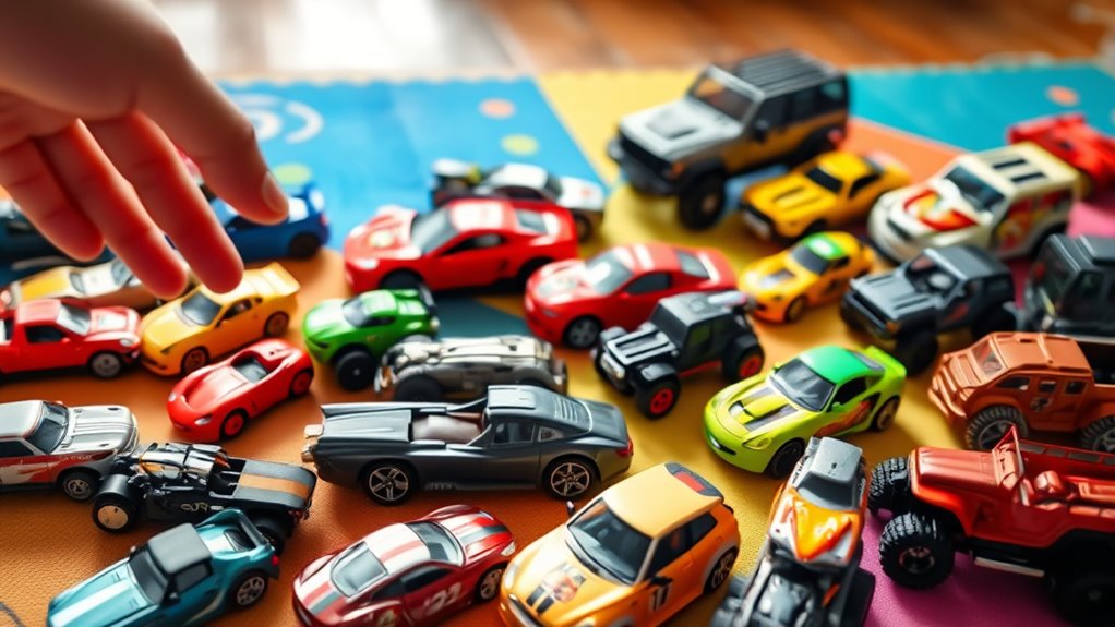 choosing kids model cars