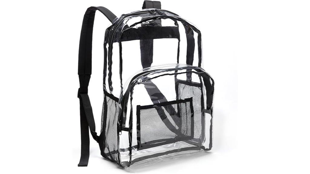 clear durable school backpack