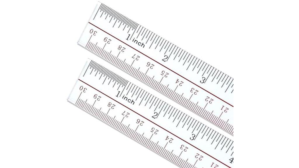 clear plastic rulers pack