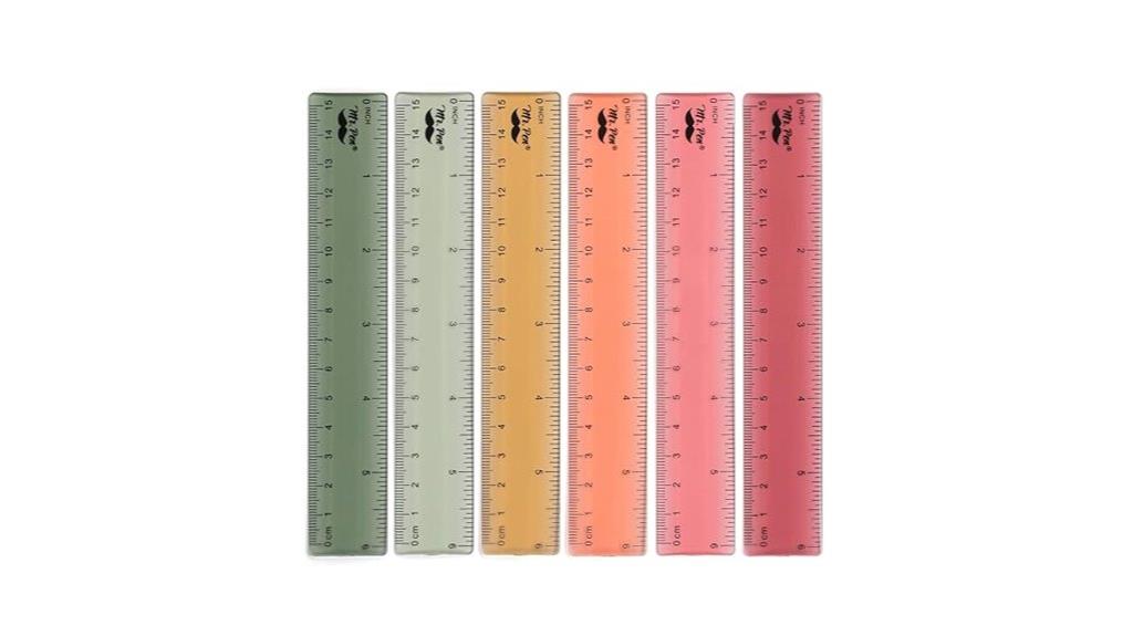 clear plastic rulers set