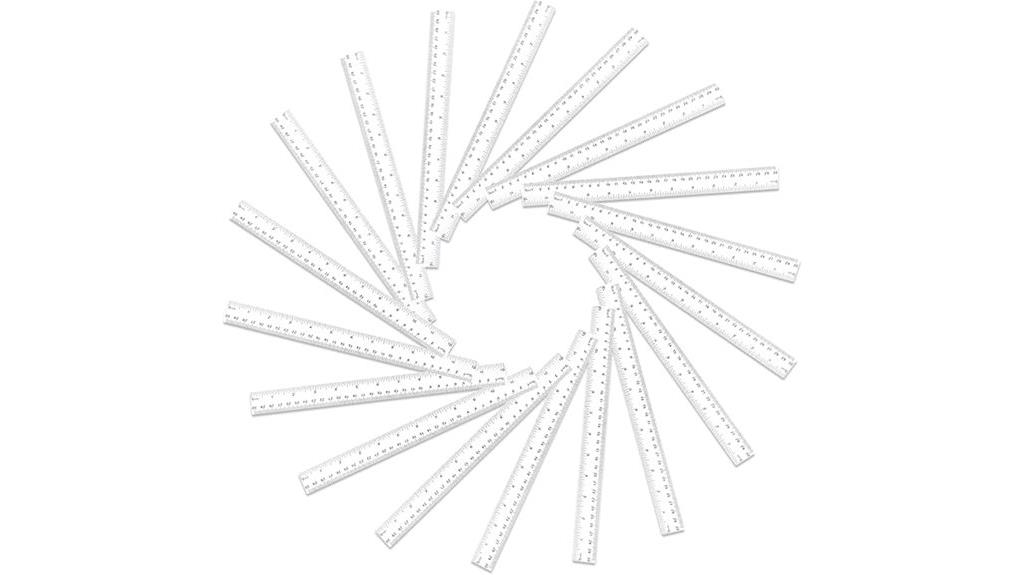 clear plastic rulers set