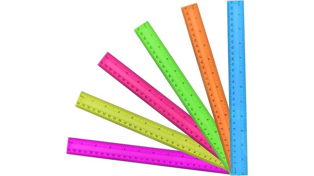 clear plastic rulers set