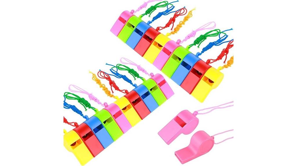 coaching whistles with lanyards