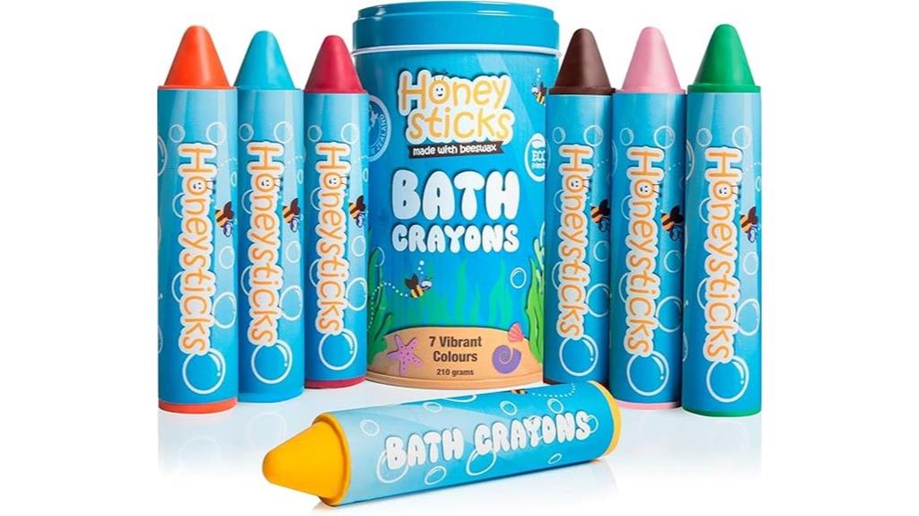 colorful bath crayons set
