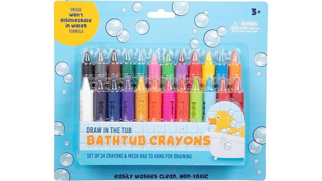 colorful bath crayons set