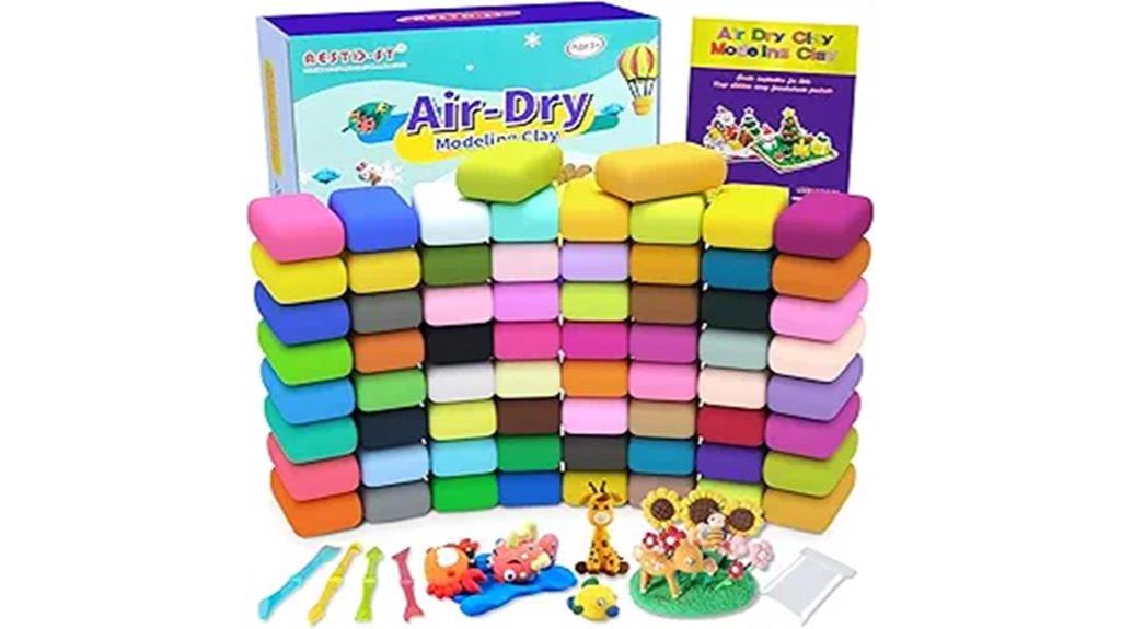 colorful clay modeling kit