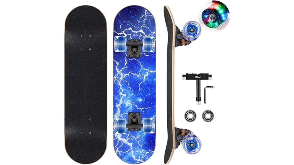 colorful flashing wheel skateboards