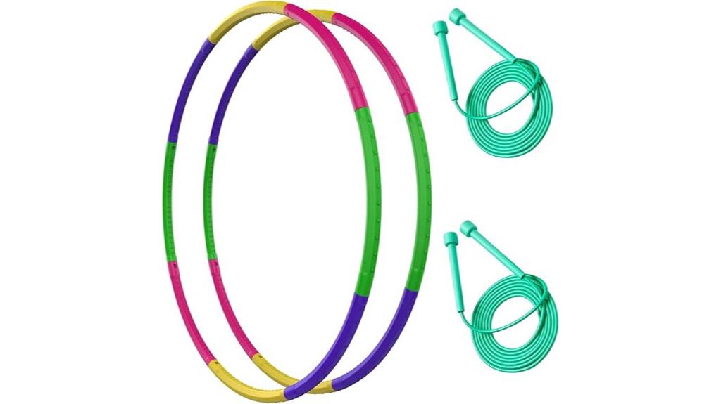 colorful hoops and jump ropes