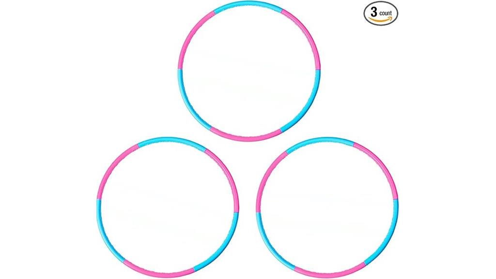 colorful kids exercise hoops