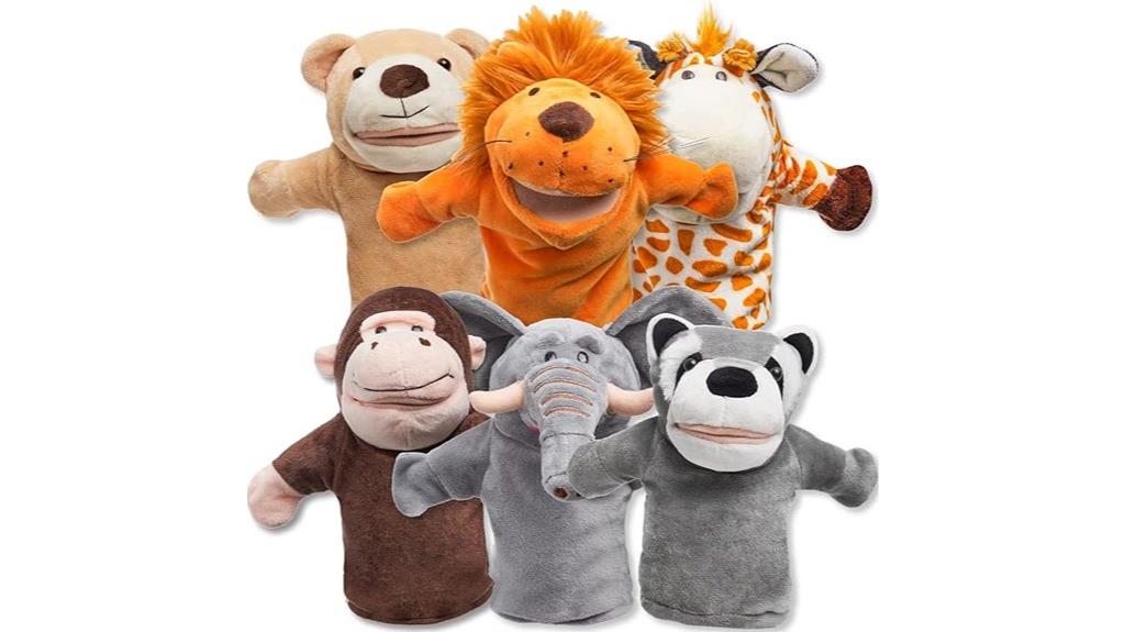 colorful kids hand puppets