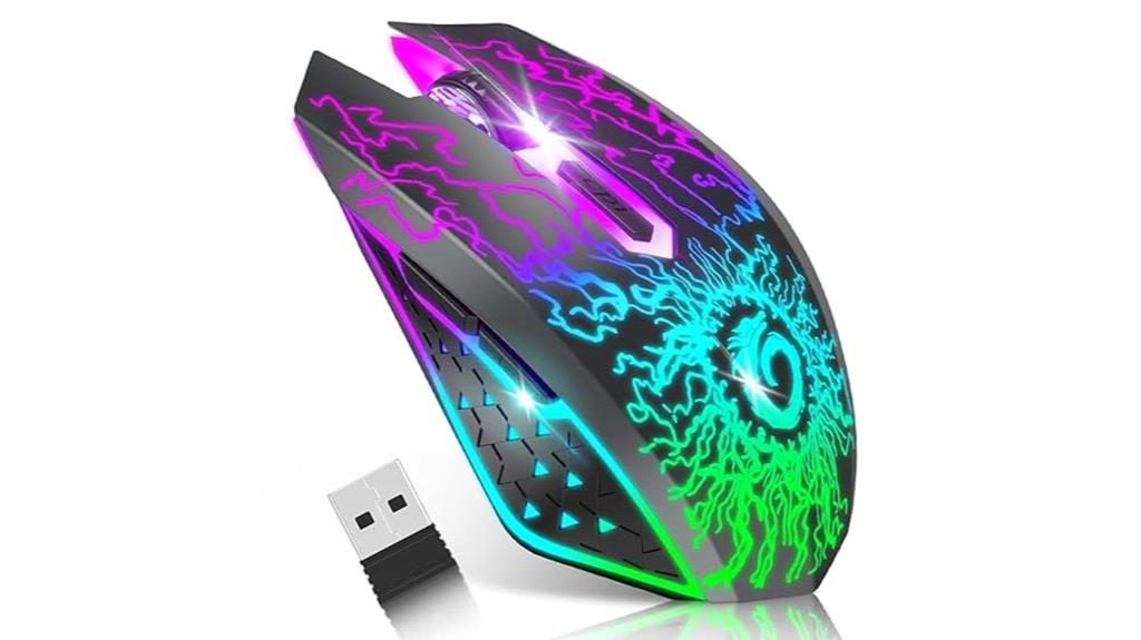 colorful led wireless mouse