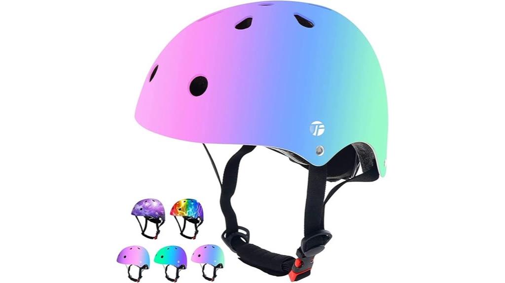colorful multi sport helmet