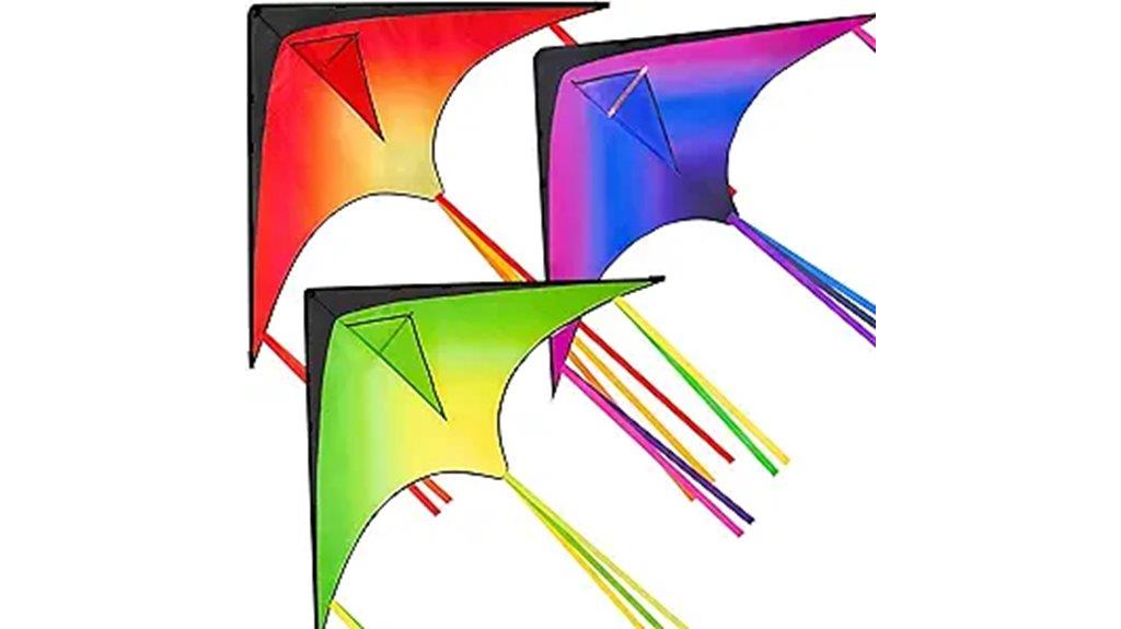 colorful outdoor kite set
