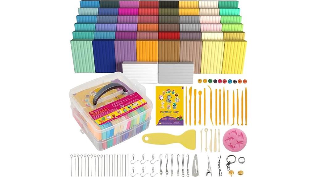 colorful polymer clay set