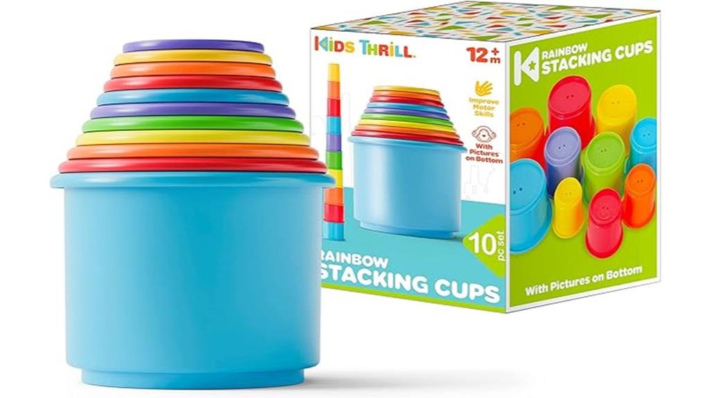 colorful stacking cups toddlers