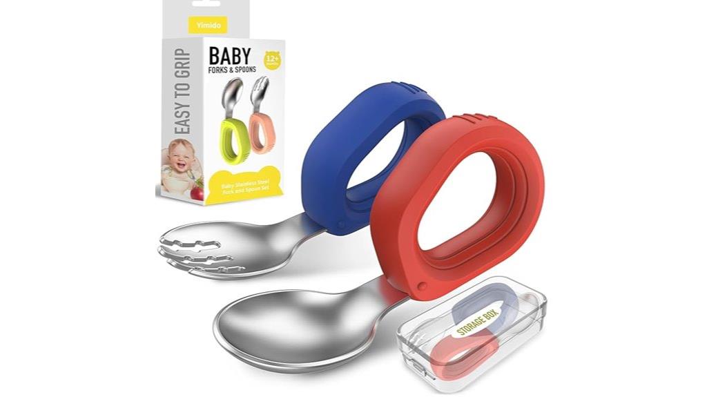 colorful toddler utensils set