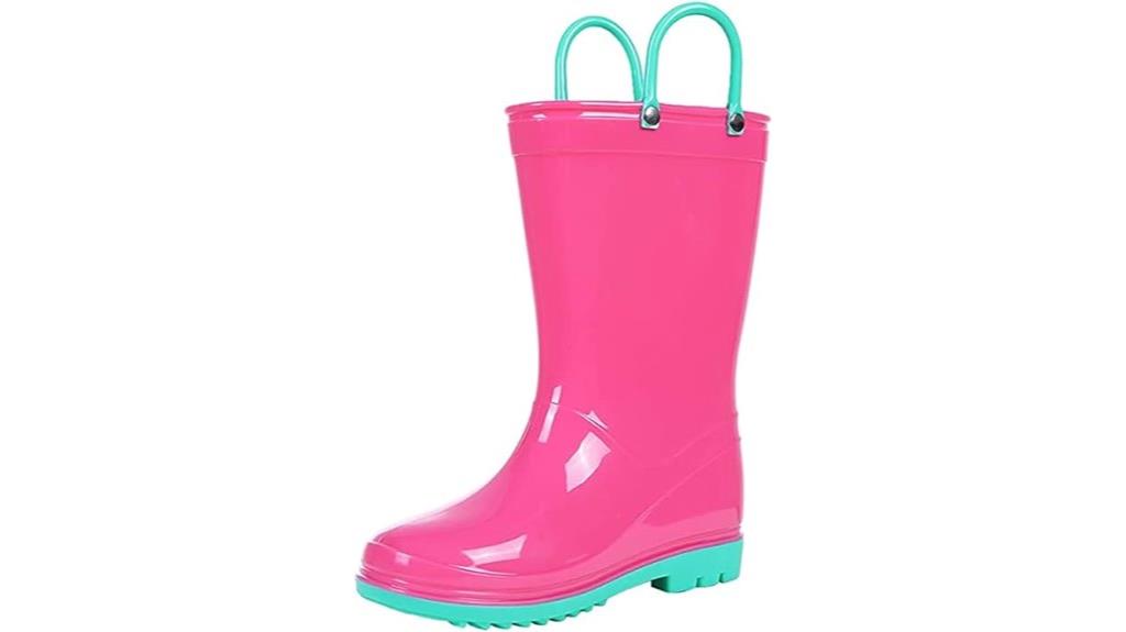 colorful waterproof rain boots