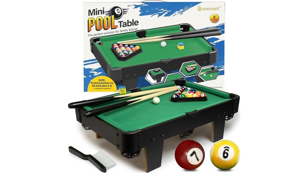 compact family pool table