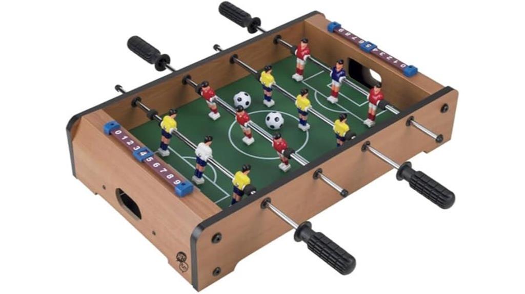 compact tabletop foosball game