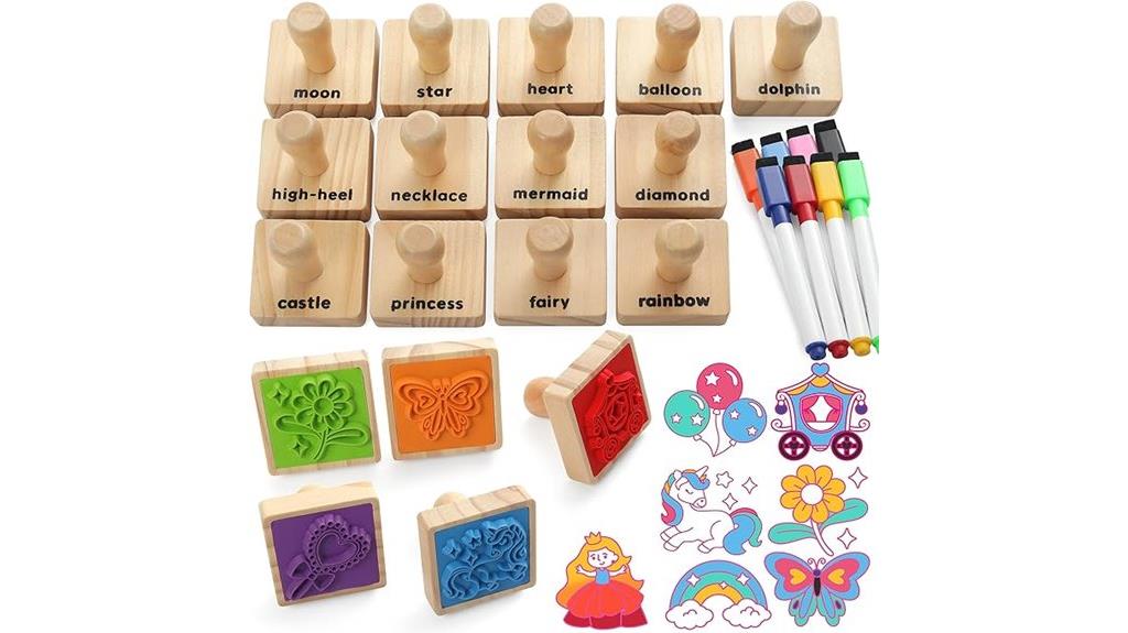 coogam wooden stamp set