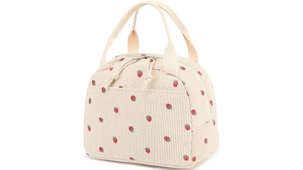 corduroy lunch bag design