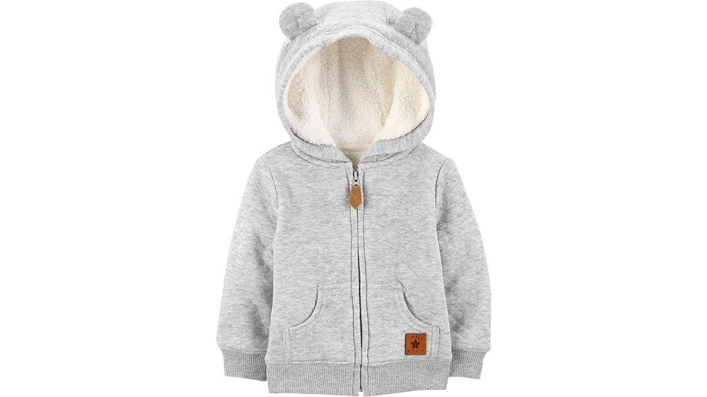 cozy hooded sherpa jacket